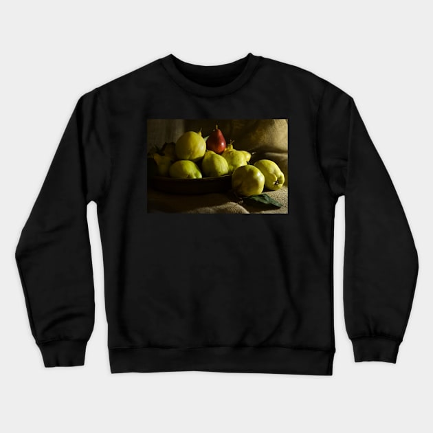 Quinces and the Pear Crewneck Sweatshirt by Bevlyn